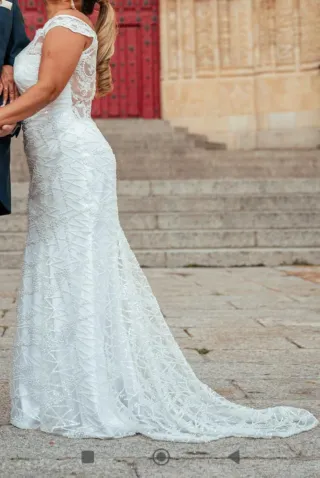 Vestido de Novia Exclusivo Hecho a Mano Talla M