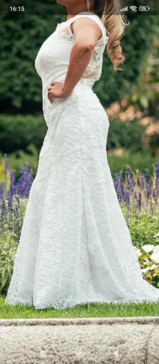 Vestido de Novia Exclusivo Hecho a Mano Talla M