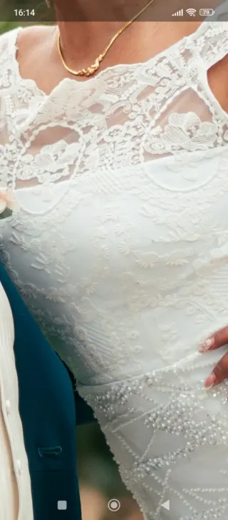 Vestido de Novia Exclusivo Hecho a Mano Talla M