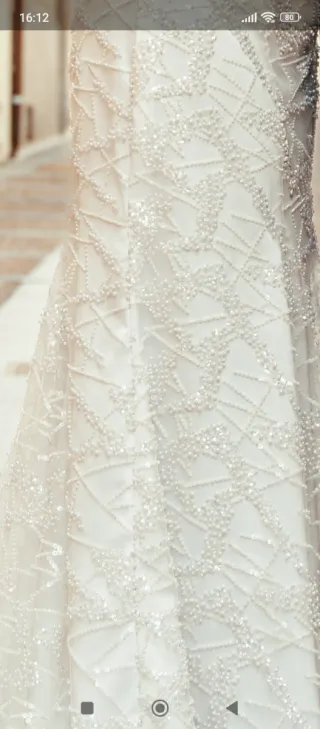 Vestido de Novia Exclusivo Hecho a Mano Talla M