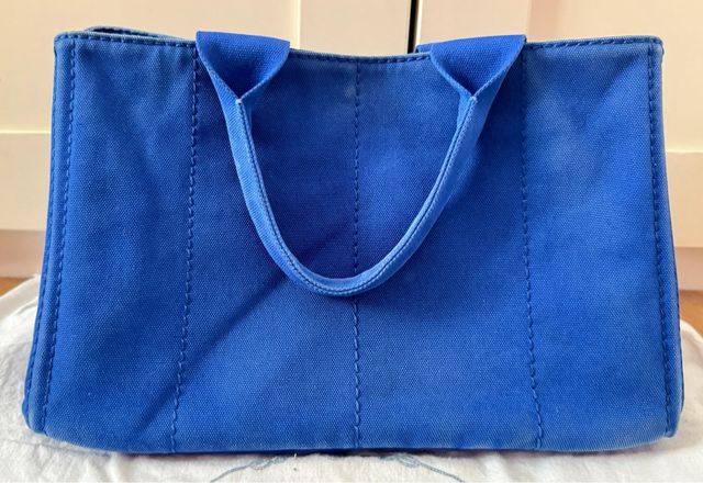 Bolso Prada Canapa Tote Azul