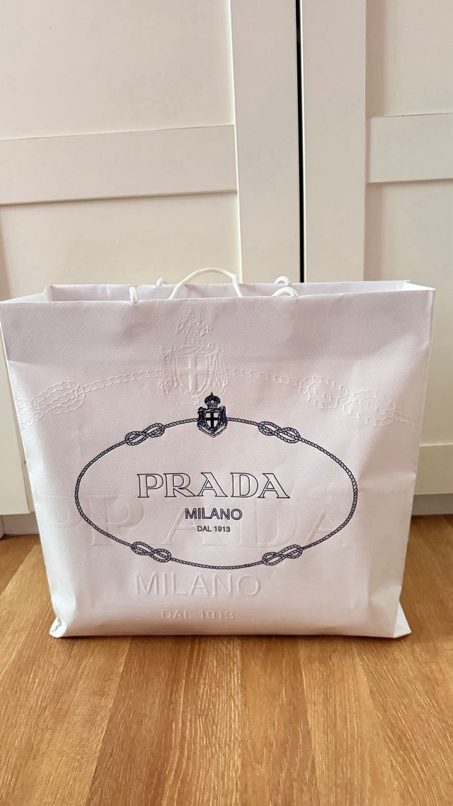 Bolso Prada Canapa Tote Azul