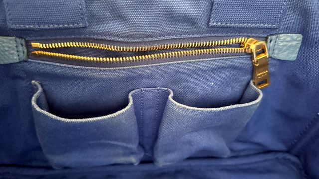 Bolso Prada Canapa Tote Azul