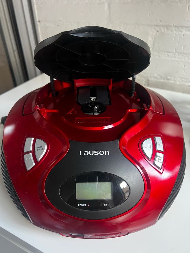 Reproductor CD/MP3 Lauson CP439 Bluetooth Rojo