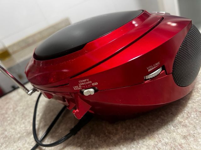 Reproductor CD/MP3 Lauson CP439 Bluetooth Rojo