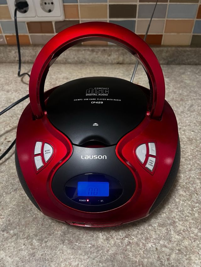 Reproductor CD/MP3 Lauson CP439 Bluetooth Rojo