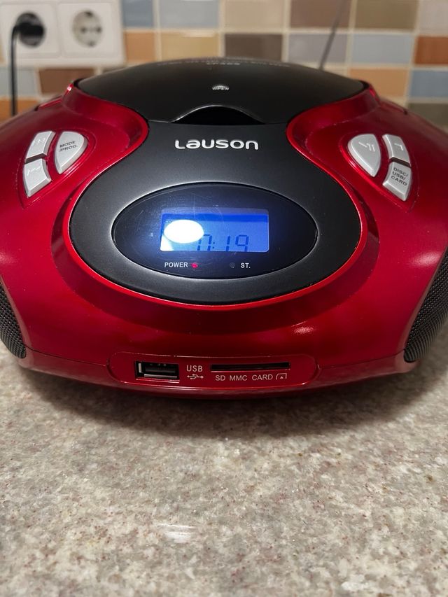 Reproductor CD/MP3 Lauson CP439 Bluetooth Rojo