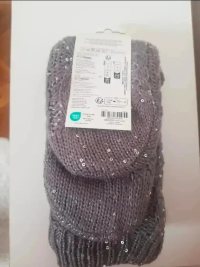 Calcetines TEX punto gris talla 35/37