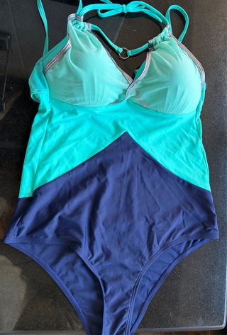 Bañador mujer turquesa y azul