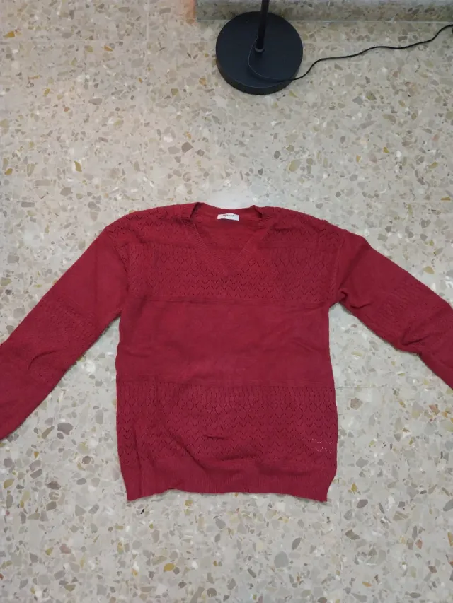 Suéter rojo de punto
