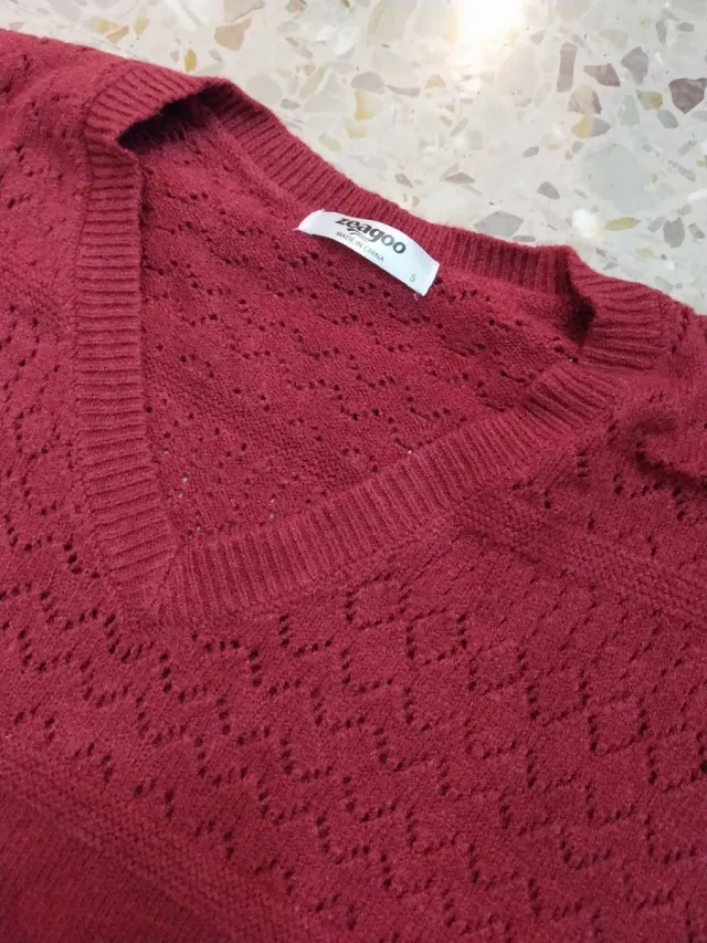 Suéter rojo de punto