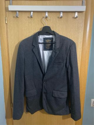 Americana/Blazer gris oscuro hombre Pull&Bear