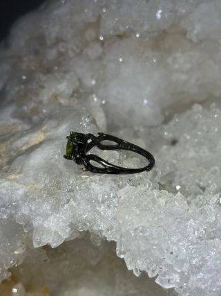 Anello Peridoto Argento 925s Regolabile