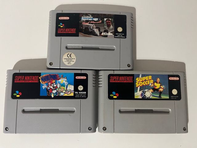 Lote SNES: IndyCar, Mario Paint, Super Soccer