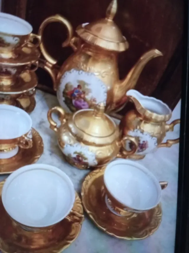 Set Tazze Caffè Bavaria Oro e Bianco