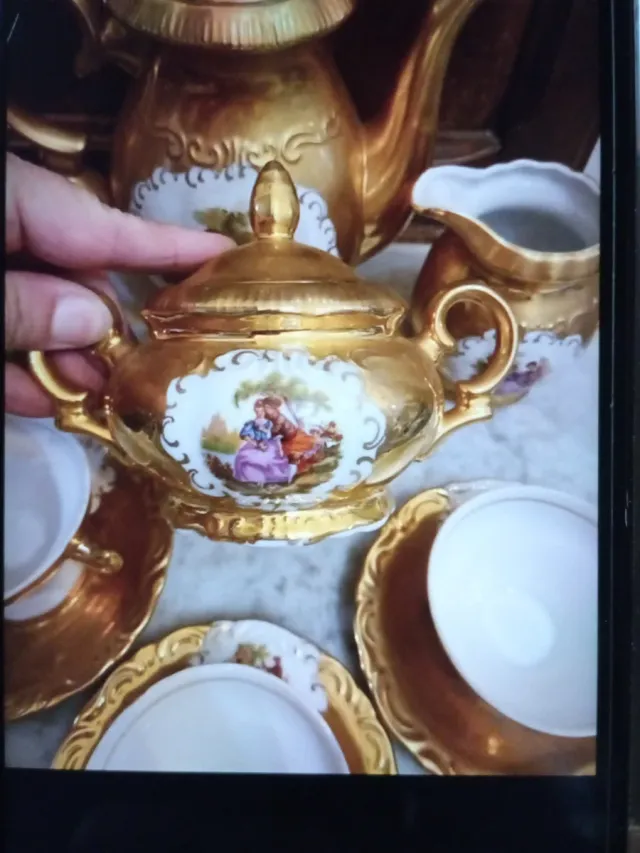 Set Tazze Caffè Bavaria Oro e Bianco