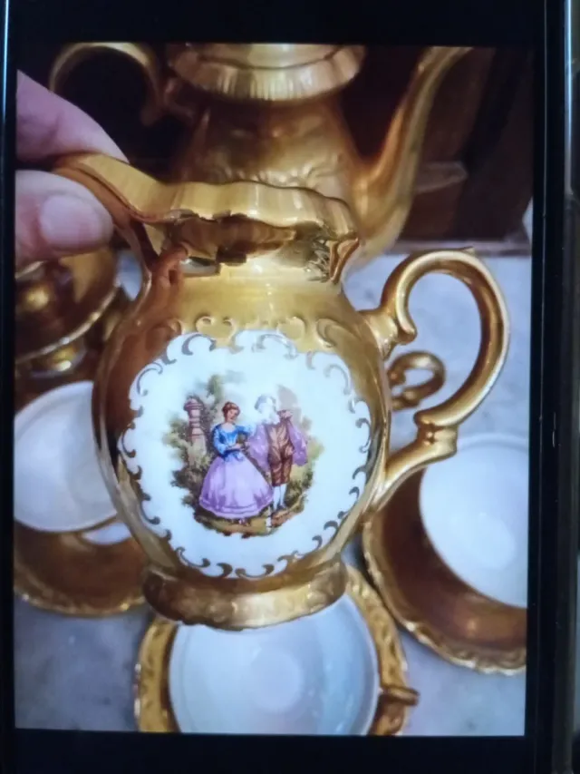 Set Tazze Caffè Bavaria Oro e Bianco