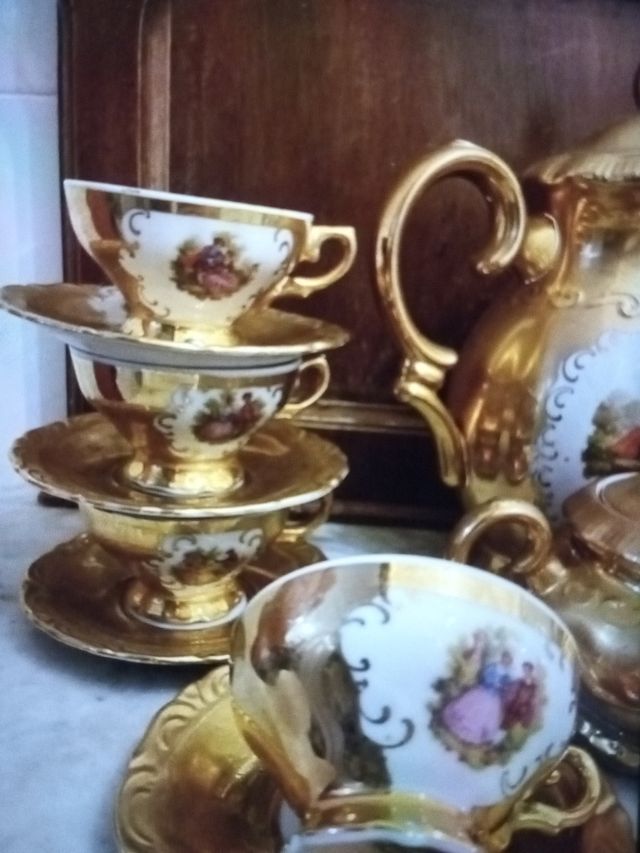 Set Tazze Caffè Bavaria Oro e Bianco