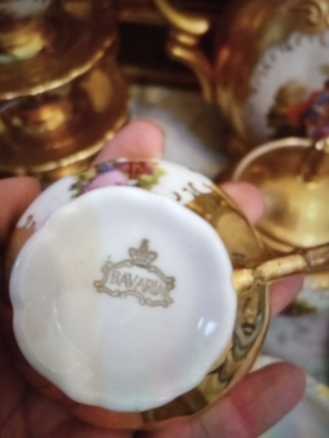 Set Tazze Caffè Bavaria Oro e Bianco