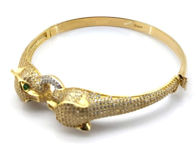 Pulsera Oro 18K con Circonitas - Motivo Panteras