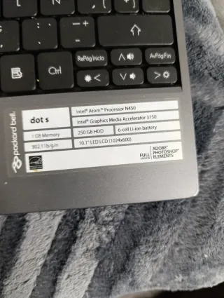 Packard Bell Mini Portátil Negro/Plata