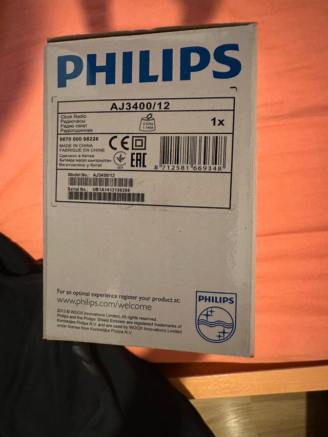 Radio Despertador Philips Digital