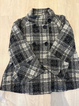 Abrigo Zara Cuadros Talla XL