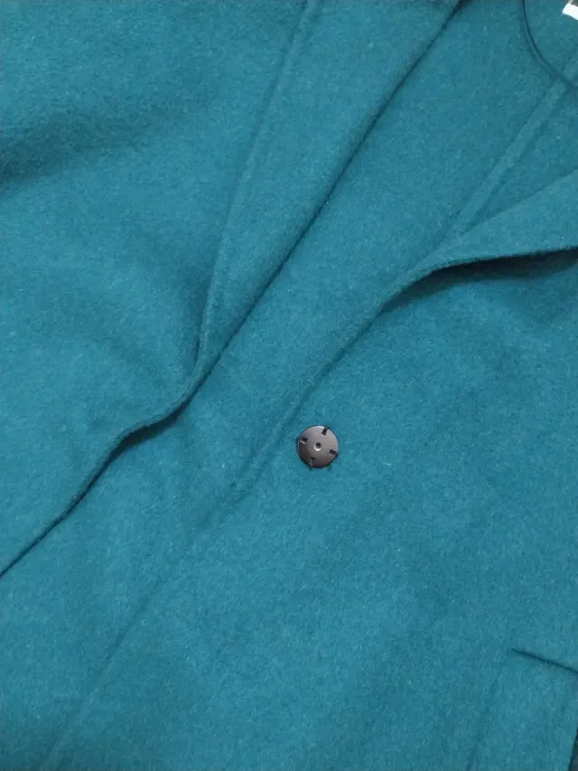 Abrigo Mango Talla M/38/10 Verde Azulado