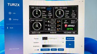 Pantalla Secundaria PC Turzx de monitoreo