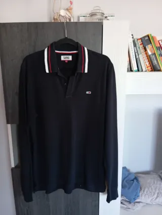 Polo Tommy Jeans Hombre Negro