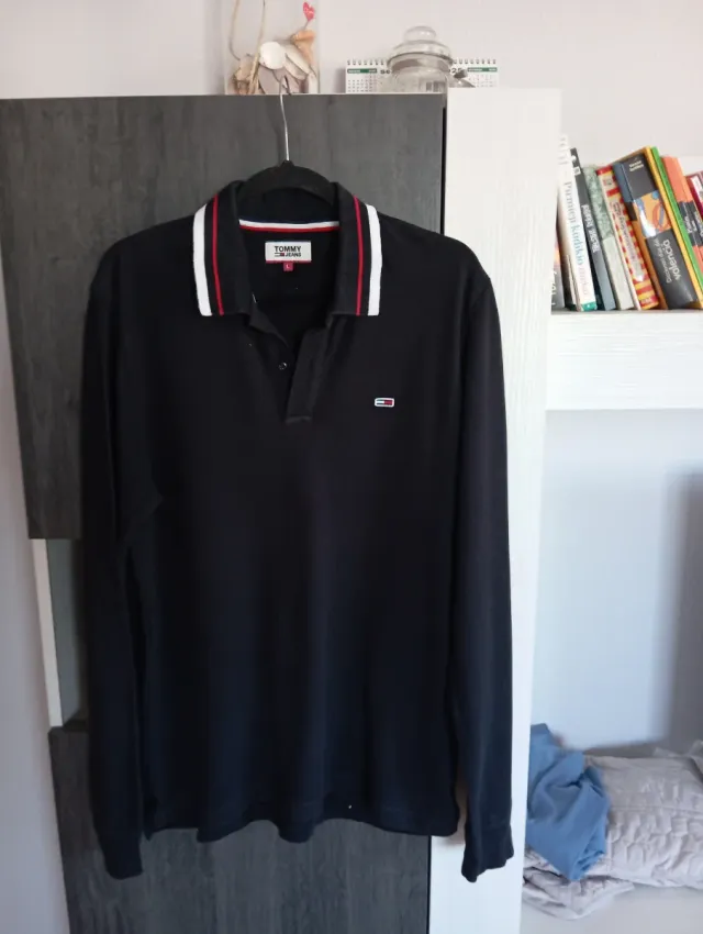 Polo Tommy Jeans Hombre Negro