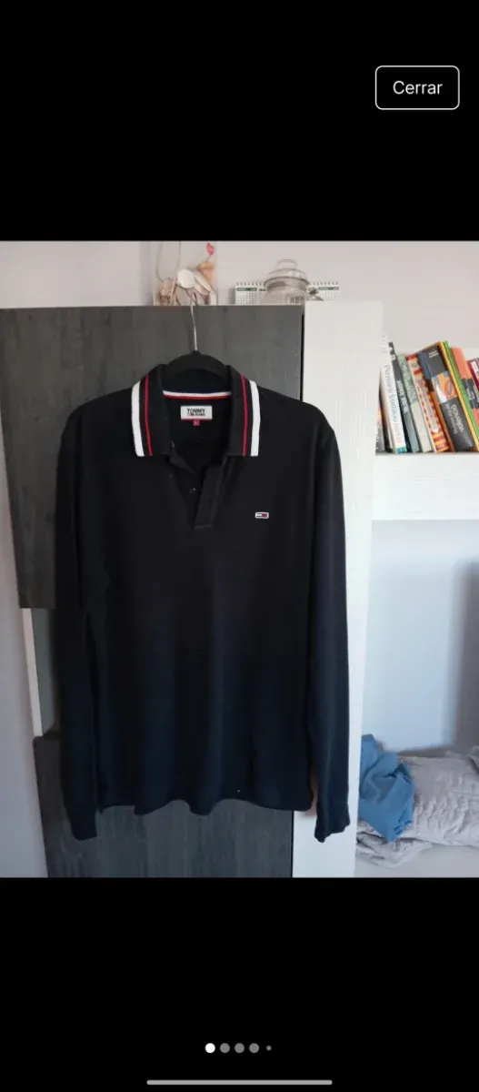 Polo Tommy Jeans Hombre Negro