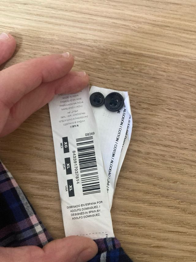 Camisa de cuadros para hombre