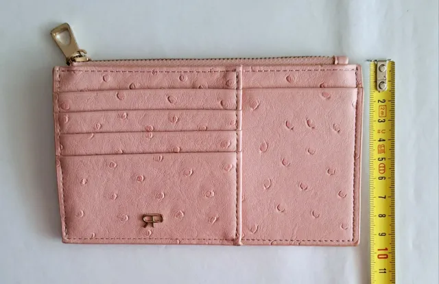 Tarjetero monedero salmón nuevo