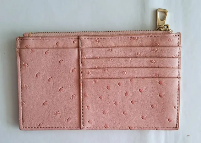 Tarjetero monedero salmón nuevo