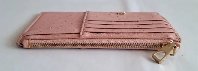 Tarjetero monedero salmón nuevo