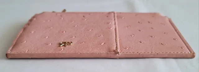 Tarjetero monedero salmón nuevo