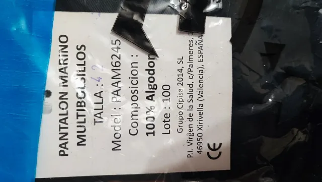 Pantalón de trabajo Velilla T40/T42 Azul