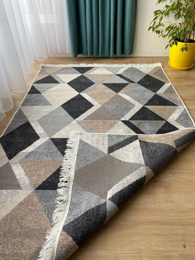 Tappeto in cotone geometria 120x180 cm