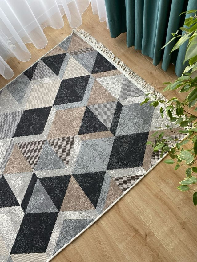 Tappeto in cotone geometria 120x180 cm