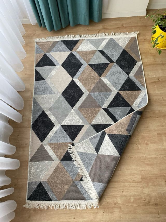 Tappeto in cotone geometria 120x180 cm