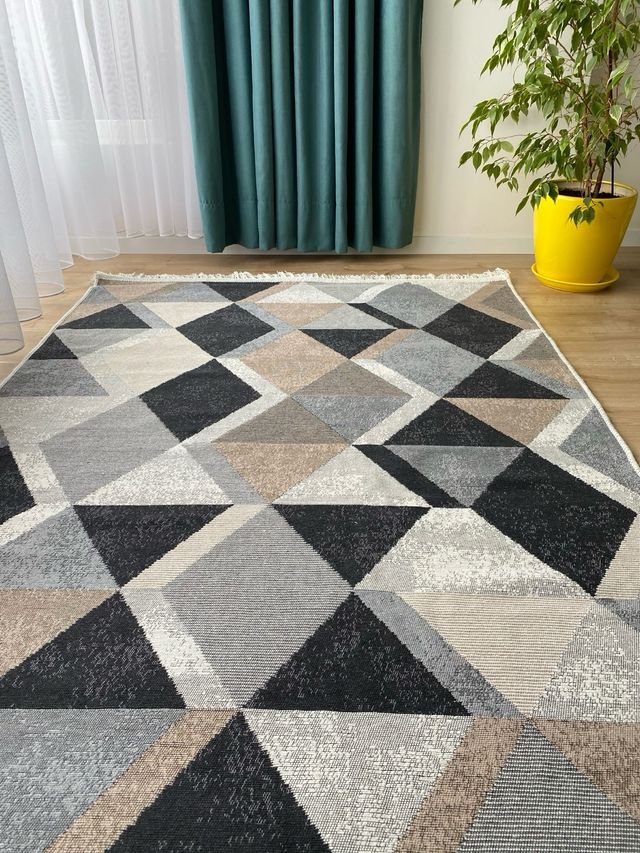 Tappeto in cotone geometria 120x180 cm