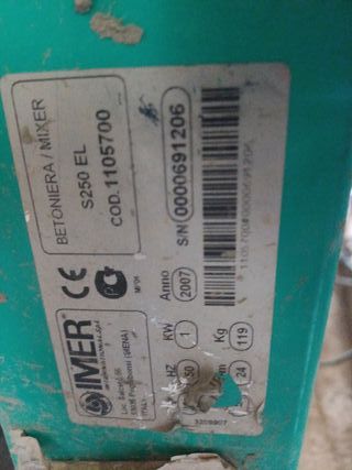 Hormigonera Imer 250L