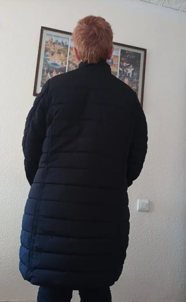 Abrigo acolchado negro talla M