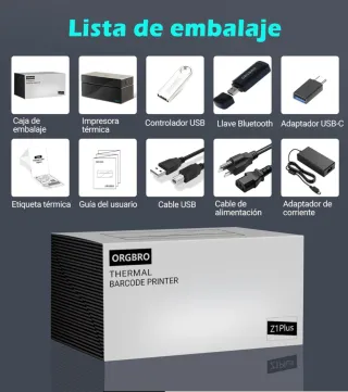 Impresora Térmica ORGBRO Z1 Plus Etiquetas