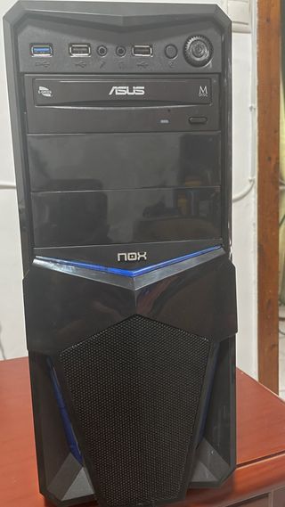 Torre PC NOX Negra y Azul NEGOCIABLE