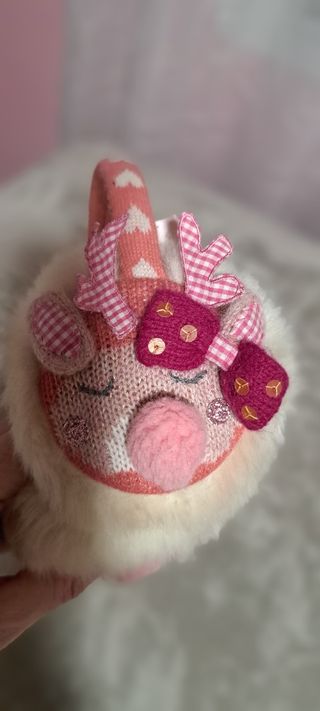 Orejeras de niña con diseño de unicornio.Sin usar