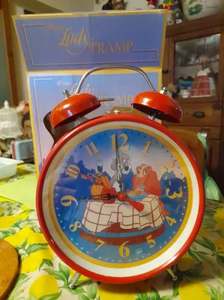 Sveglia gigante Lilli e il Vagabondo Disney nuova