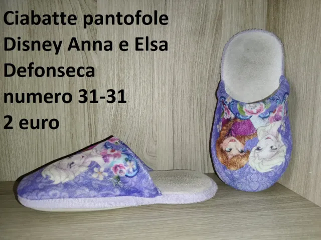 Ciabatte, pantofole Disney Anna e Elsa, Defonseca.
