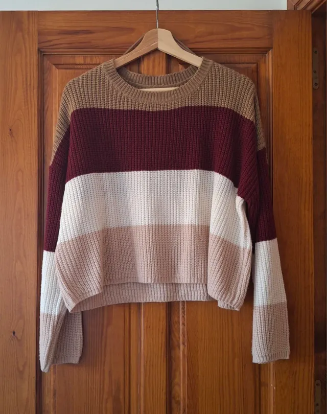 Jersey de rayas multicolor talla única